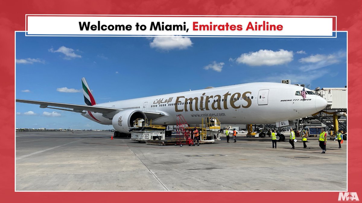iflymia's tweet photo. Today, we welcomed @Emirates to the MIA family.✈️ See how we received them in the 3️⃣ 0️⃣ 5️⃣ . 🎉
📰: https://t.co/zbCP7bFuzh
#EmiratesAirline #FlyEmiratesFlyBetter #FlyBetterMiami https://t.co/8VxpBNHDLG
