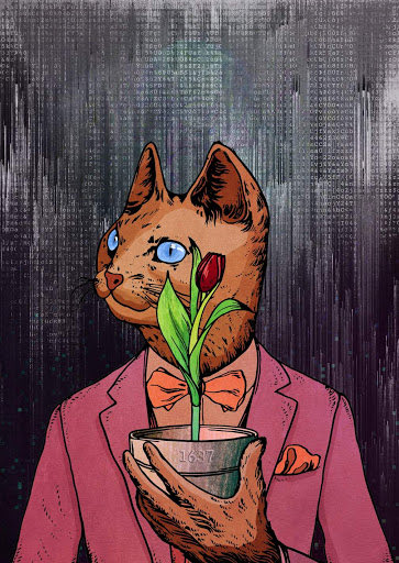 My dope feline with the tulip! <a href="/SatoshiFaces/">Satoshi Faces</a> is going to change the game! $SFT $ETH #nftcollectors #Defi #NFT