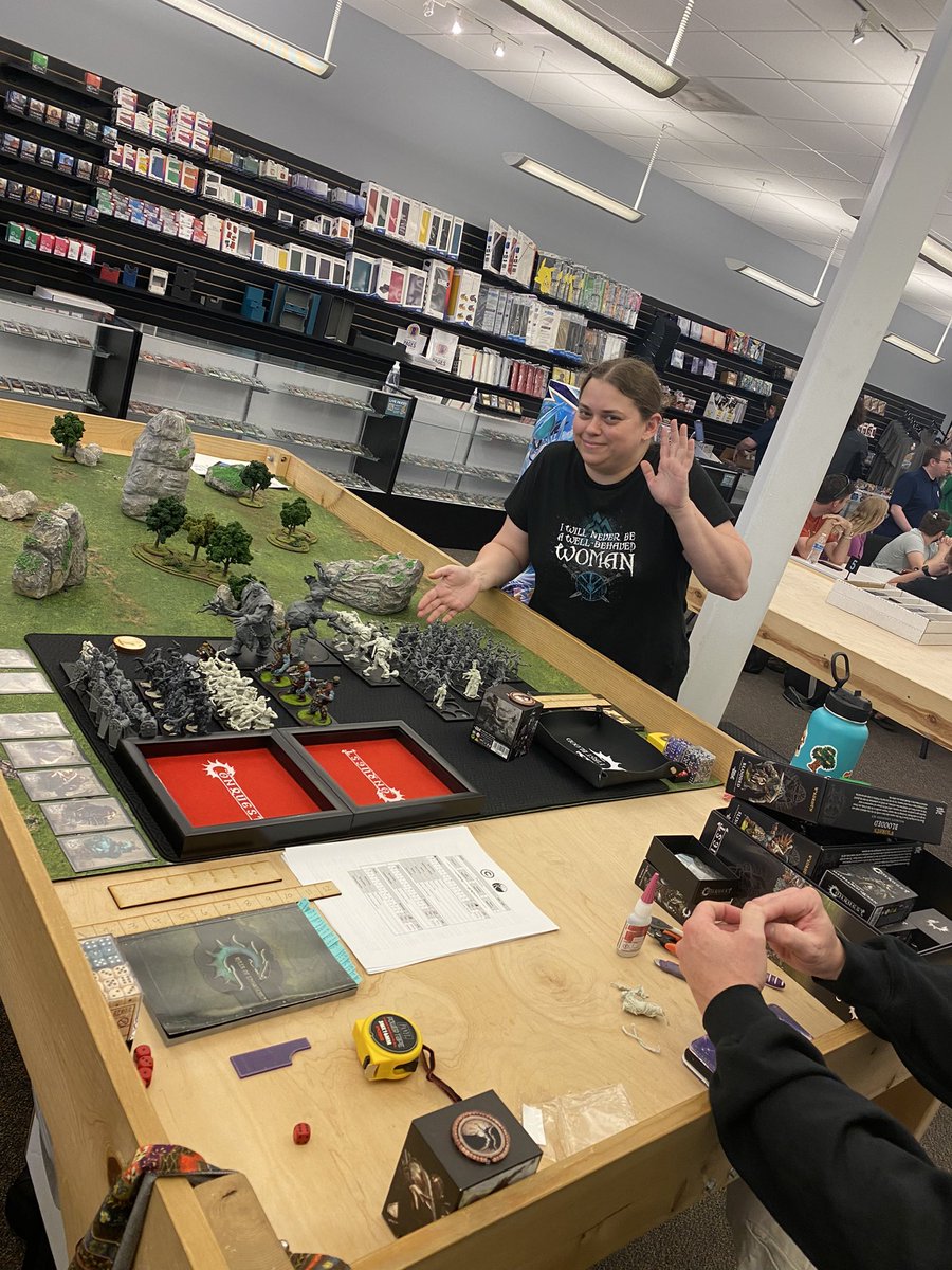 darkavarice's tweet photo. A great day of Demos for Conquest last argument of kings. Thx for stopping out Lena and giving the game a try. #conquestlastargumentofkings https://t.co/yrofQmeUHF