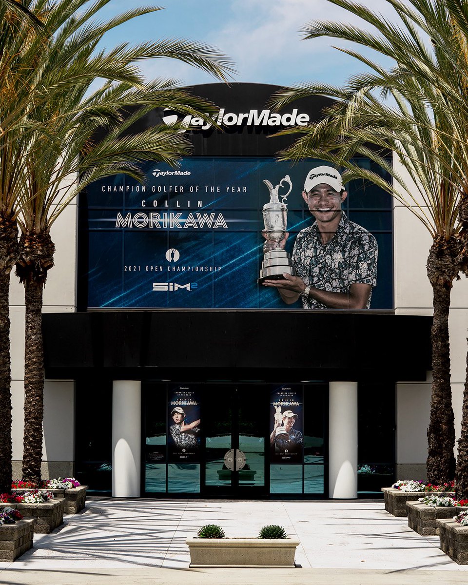 It’s not every day that you’re greeted by The Champion Golfer of the Year on your way into the office. 🏆 #TeamTaylorMade