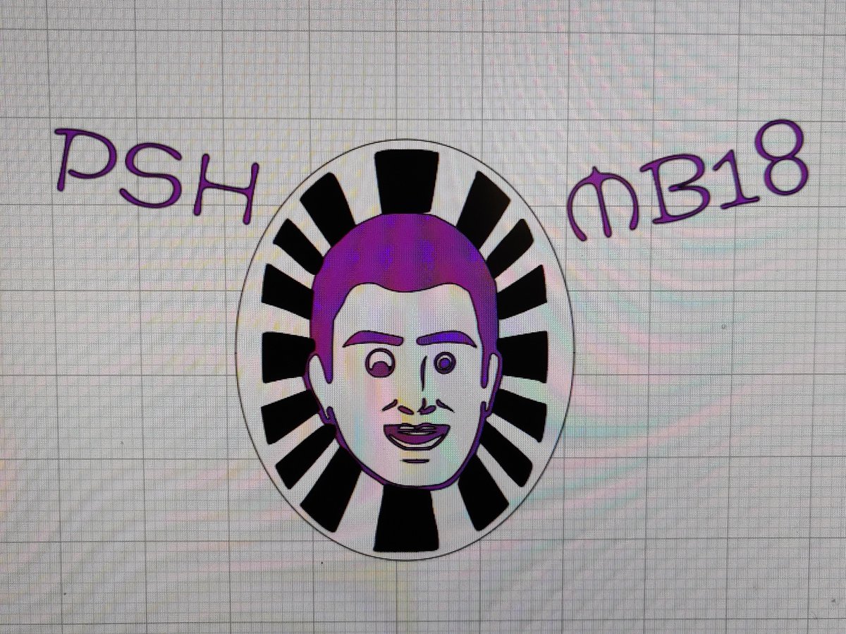 gildedbat's tweet image. Prepping some iron on designs for @dragoncon masks. (Not my artwork, from a teespring design -- link in reply. Shitty monitor snapshot because the design is a rough draft.) #cultofjon