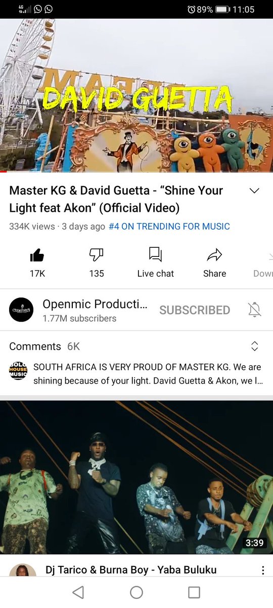 TaeloTlomatsane's tweet photo. @MasterKGsa we are Trending NO4 on YouTube π π₯π₯ @MasterKGsa #MasterKgVideo #MasterKgVideo @MasterKGsa https://t.co/8LRlm52RSc