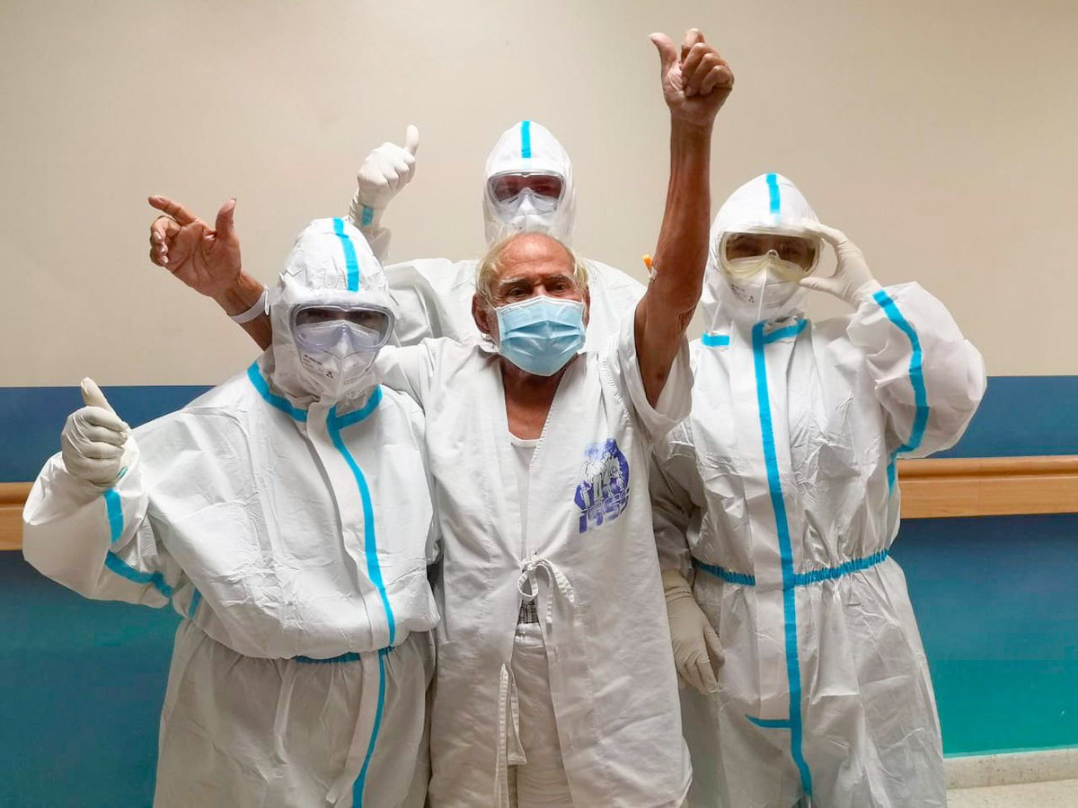MonicaAyalaGue1's tweet photo. Su lucha contra el #COVID19 también fue nuestra lucha. Ahora, gracias a Dios celebramos su recuperación.

El personal de salud está cumpliendo con la misión encomendada por el Presidente @nayibbukele de brindar a los pacientes un trato digno, cálido y humano. https://t.co/seSMS3IAVx