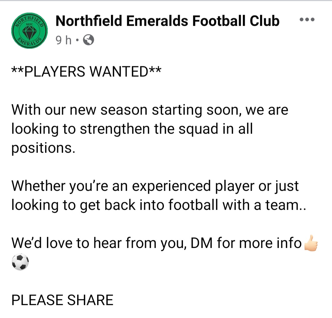 Northfield Emeralds FC (@nefc2013) on Twitter photo 