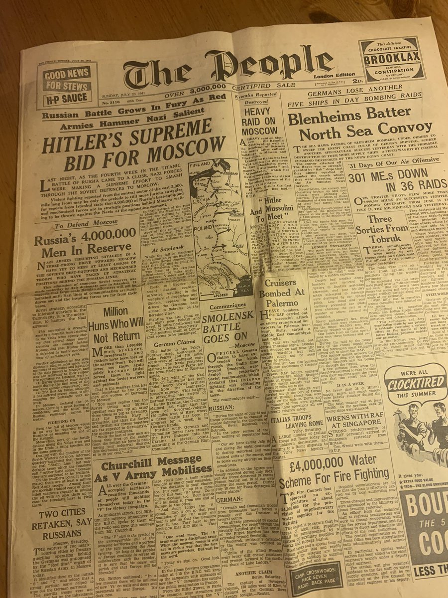 My mum, Pat, turns 80 today. I spend quite a lot of my time despairing about current politics but this is what was going on in the world the week that she was born. Still seems pretty mindblowing to think this was less than a lifetime ago. (Happy birthday, mum 💕)