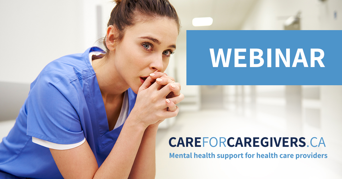 CMHABC's tweet image. Care for Caregivers is an expertly-curated online hub of trusted #mentalhealth resources, information &amp;amp; webinars giving health care workers access to relevant, quality resources to support mental health. Check out our upcoming webinars! @safecarebc  buff.ly/3nF8coz