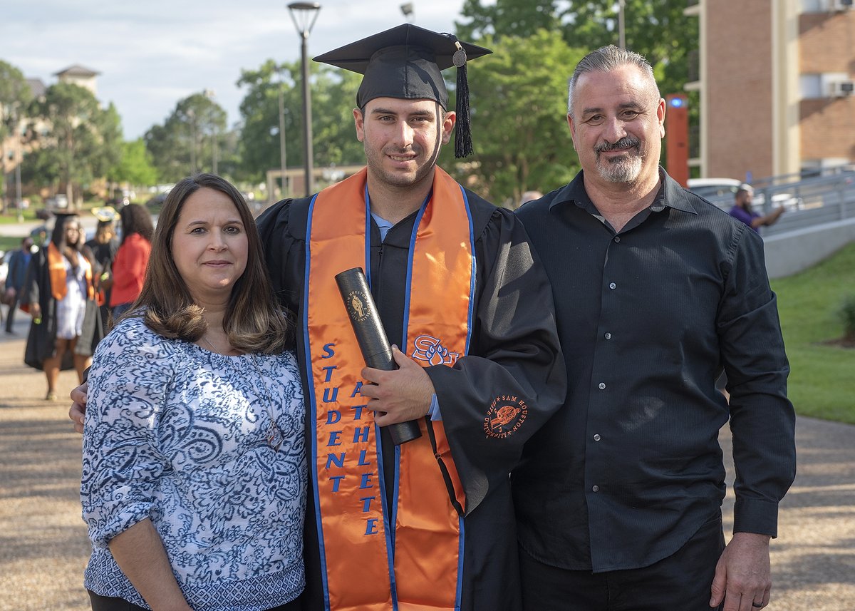 Family photo at the graduation ceremony.