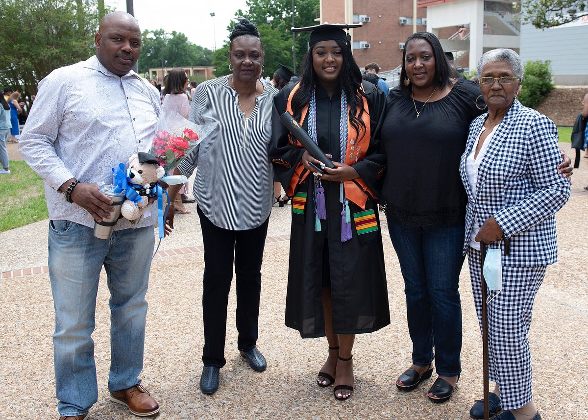 Family photo at the graduation ceremony.