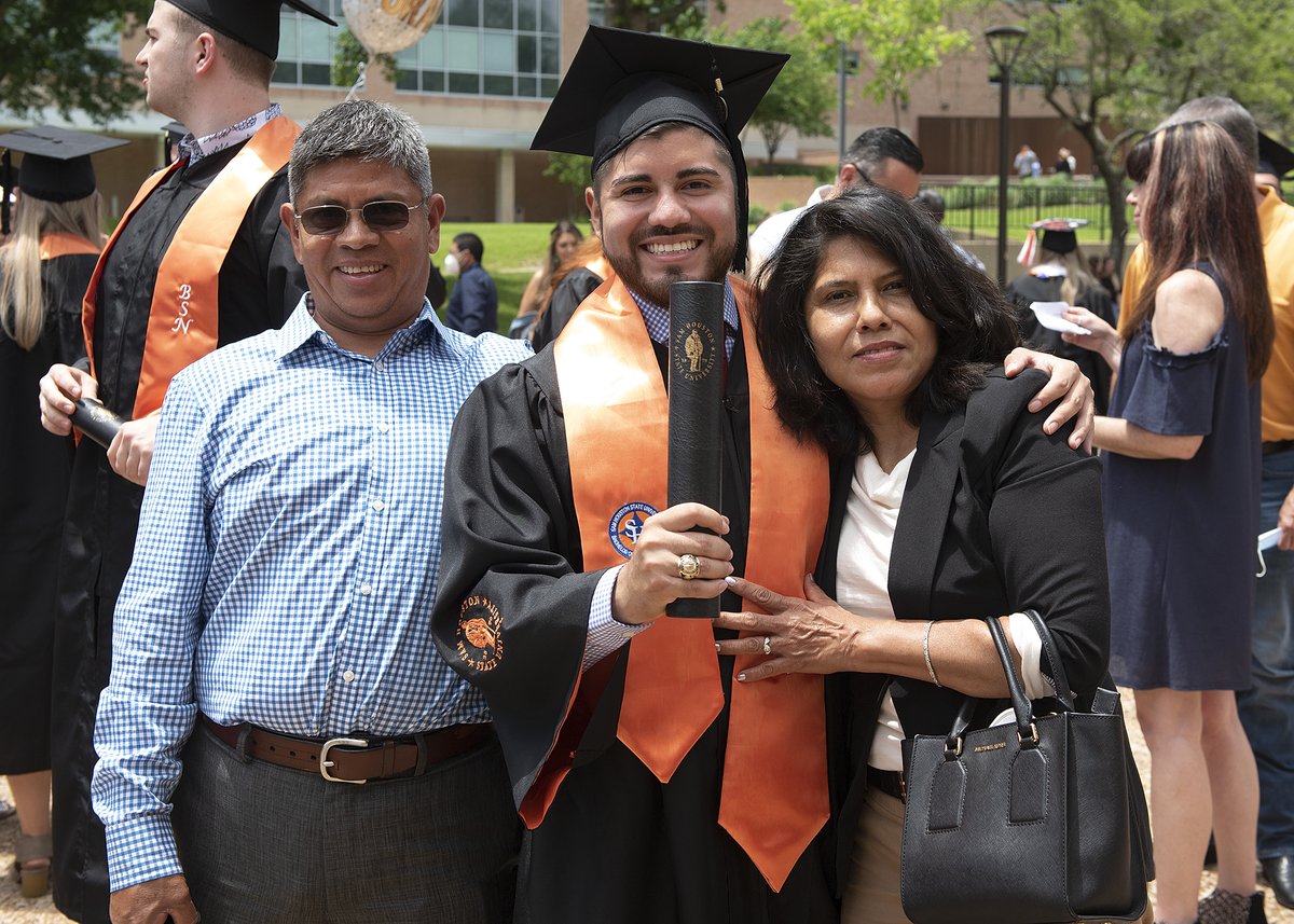 Family photo at the graduation ceremony.