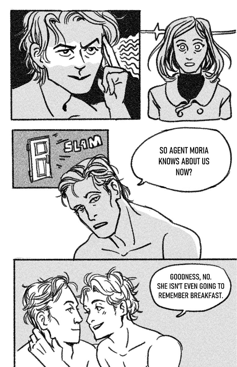 - mindwipe -
charles struggles to keep his relationship with erik a secret. 

an xmen comic thats been keeping me happy the past two weeks.☀️ takes place during xmen first class. 
#cherik #xmen

 [1/4]