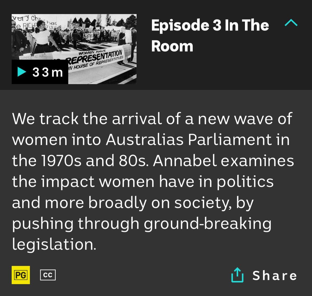 Craig_Foster's tweet image. #MsRepresented Episode 3

Great insight into women’s representation, barriers, treatment in Australian political history

Sheroes like 1st Labor Cabinet Minister (Hawke Govt), the late Susan Ryan AO &amp;amp; the groundbreaking Sex Discrimination Act 84

Get into it.

#MsRepresented