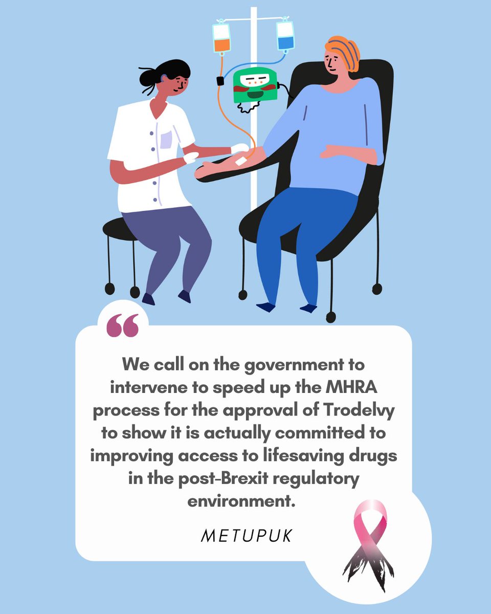 METUPUKorg's tweet photo. You might have heard a lot about the need for the approval of #Trodelvy recently, so we have set up a hub that includes info about the drug, a letter to send to your MP to help with the campaign, and a link to the @BreastCancerNow petition. https://t.co/Dd0lL6MSFG 
#TrodelvyNow https://t.co/2MC5e0eWfN