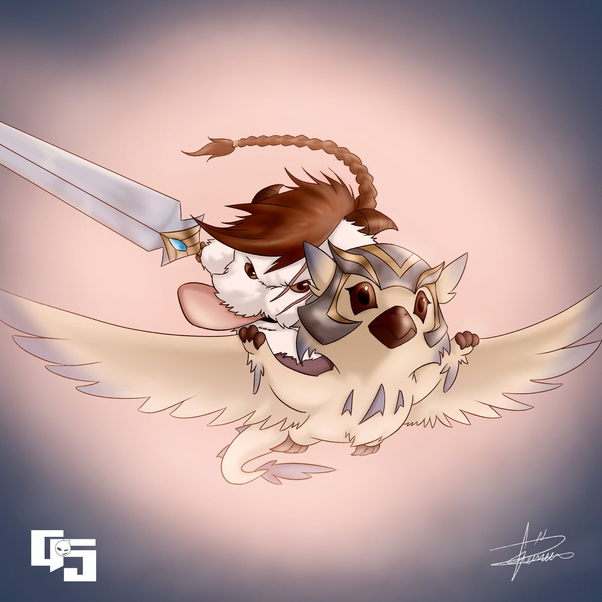 gersoulart's tweet photo. Una pequeña Porithria 🗡 y su aliplata 🦅 para mi amigo @dragondedemacia  

#Gersoul #GersoulArt #LeagueOfLegends #FanArt #ArtOfLegends #Poro #Cithria #Demacia #RiotGames #Draw #DigitalArt #Illustration #Dibujo https://t.co/HVyGvIsrGv
