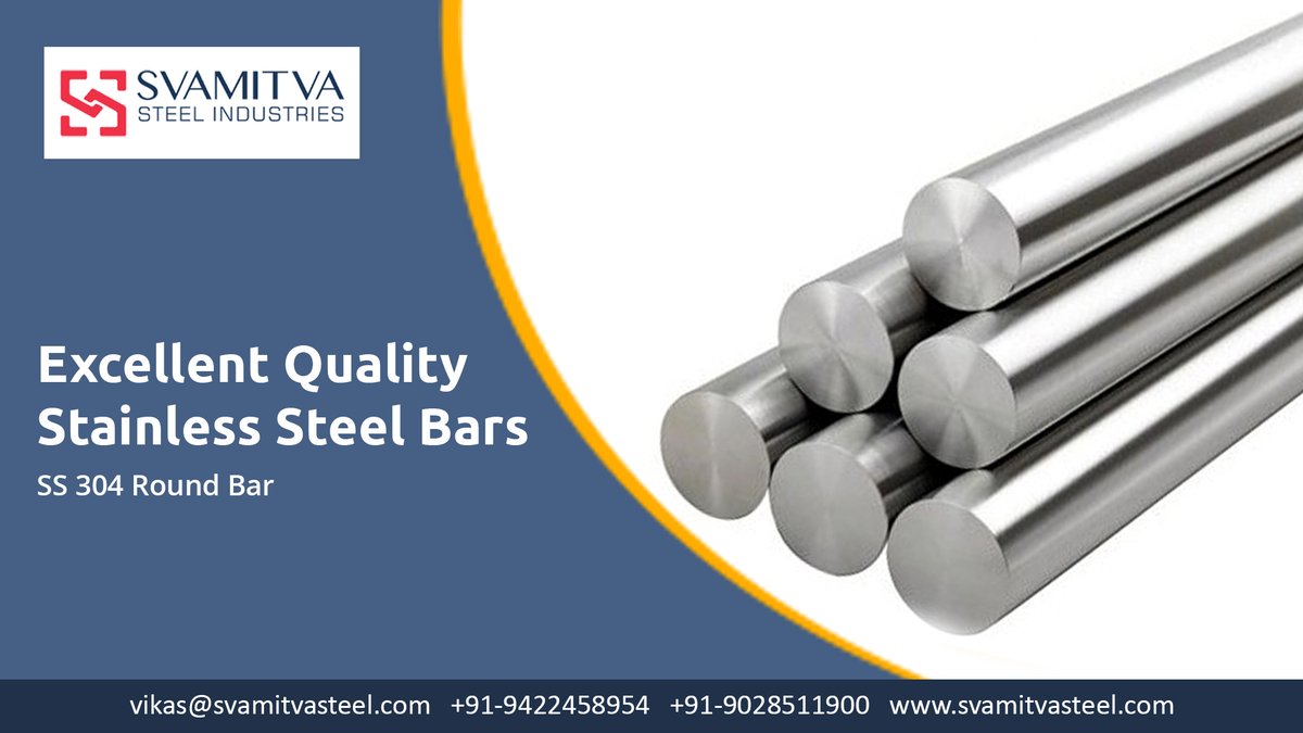 svamitvasteel's tweet image. Svamitva steel Industrial Corporation is one of the specialized manufacturer &amp;amp; dealer of SS 304 Round Bars which is readily fabricated by standard commercial procedures.
ow.ly/k4Rk50FyEL9
#SS304roundbars #roundbars #SSbars