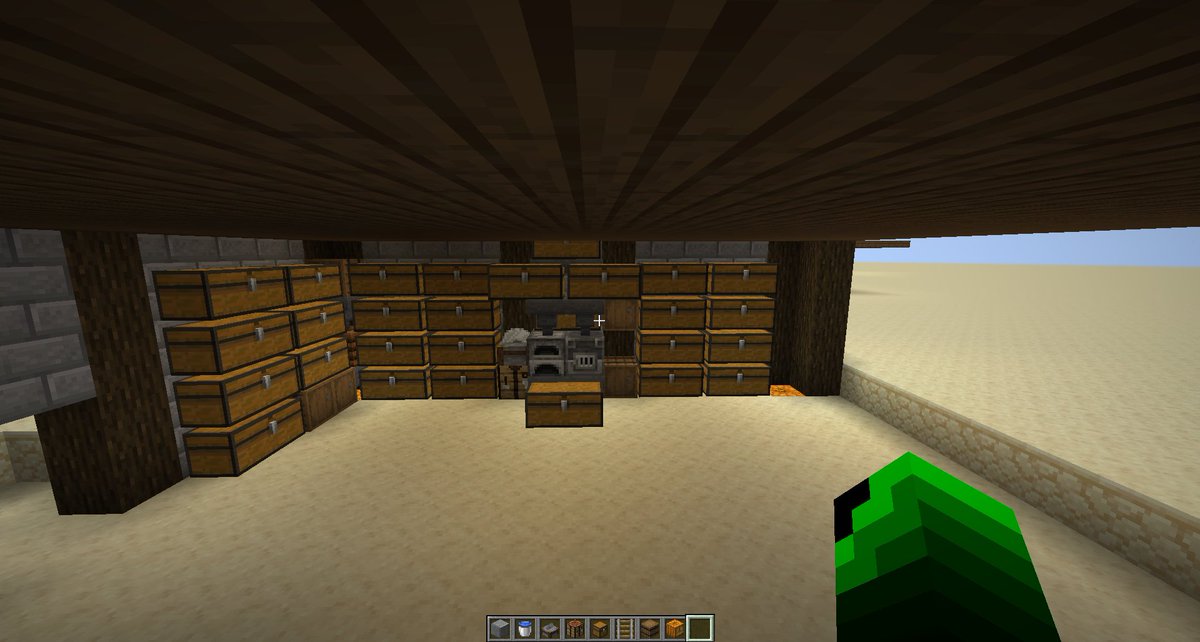 5thRing's tweet image. Been experimenting with #OneChunk builds in #Minecraft.

Designed a nice automatic bamboo farm that sits on top of the house and feeds directly into the furnaces.

It's so short because, to fit 8 rows of bamboo, I needed to have the redstone level left open.