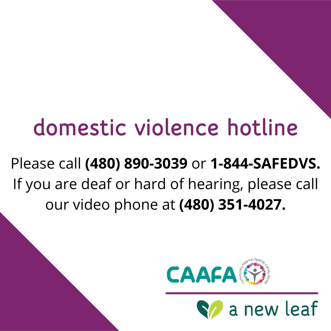CAAFA_AZ's tweet photo. If you are in a domestic violence situation, please (480) 890-3039 or 1-844-SAFEDVS. If you are deaf or hard of hearing, please call our video phone at (480) 351-4027. https://t.co/d4BBuFmh5w