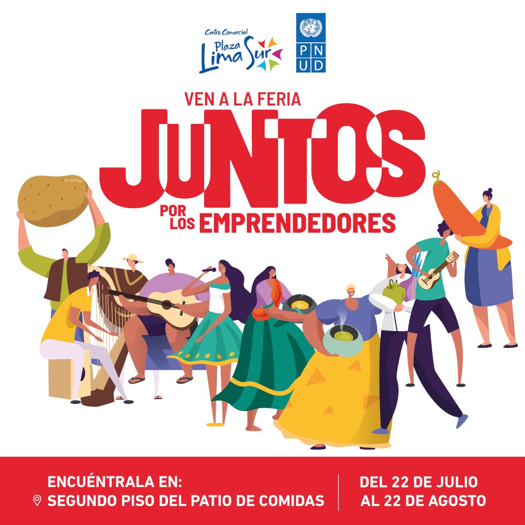 PNUDperu's tweet photo. Emprendedores y emprendedoras de diversas regiones del #Perú trabajan todos los días por su #desarrollo y el de sus comunidades 💪🏽

Encuéntralo en la feria Feria Juntos por los Emprendedores 🗓️ Desde el 22 de julio al 22 de agosto en Plaza Lima Sur https://t.co/S4aWAs3q7K