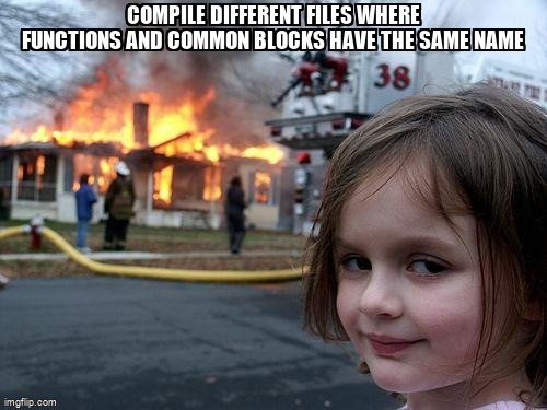 overflow_meme's tweet image. Compile different files where functions and common blocks have the same name stackoverflow.com/questions/6848… #namespaces #fortran #sharedlibraries #intelfortran