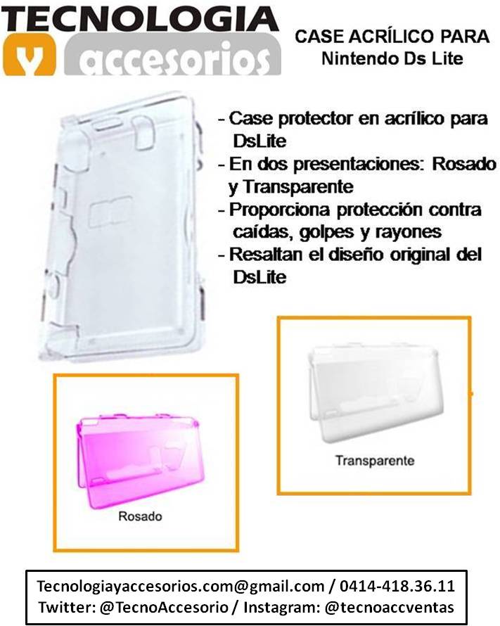 TecnoAccesorio's tweet photo. @ventasvalencia Estuche Protector para Nintendo DsLite. Disponibles en Transparente y Rosado, 2$. Hacemos envíos nacionales #Vende #Nintendo #DsLite #Case #TecnoAccesorio #Carabobo #Valencia #SanDiego #mercadolibre https://t.co/88OIChUVrY https://t.co/uAFgyqUxBC