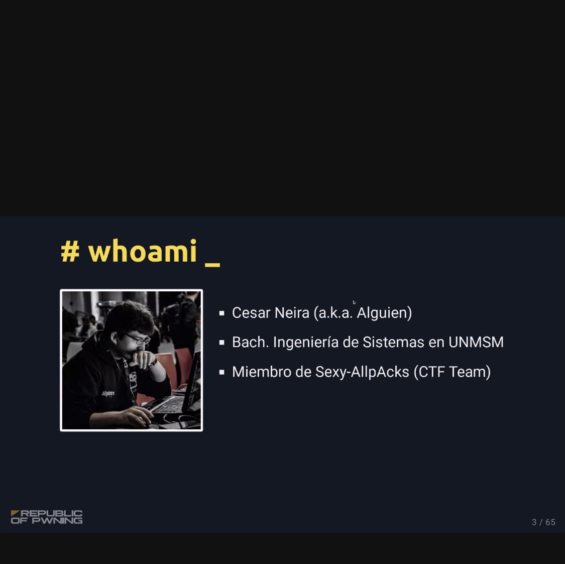 OWASP_Peru's tweet image. Ya comenzó la charla de @alguien_tw en el #owasplimameetup