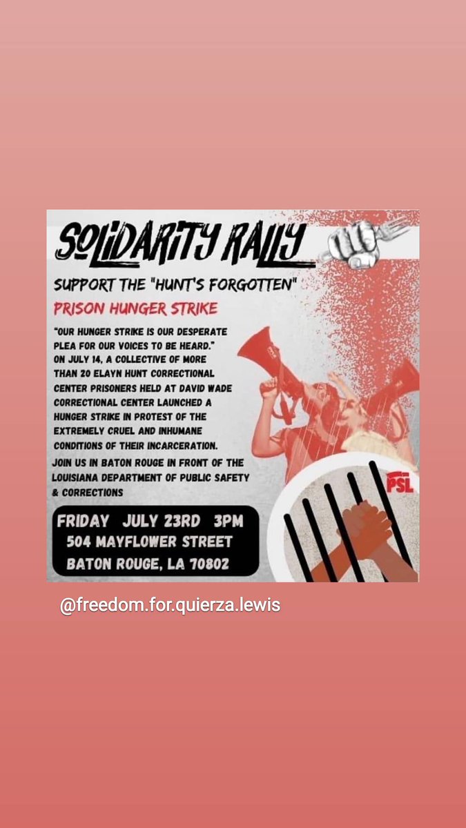 Support the hunger strike for unjust conditions and freedom for Quierza Lewis!