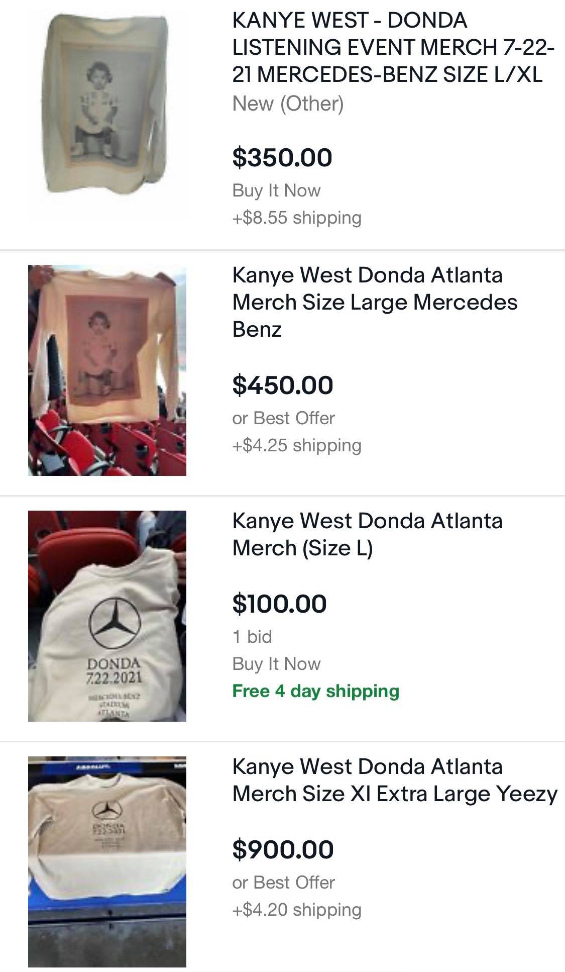 Donda Merch Ebay