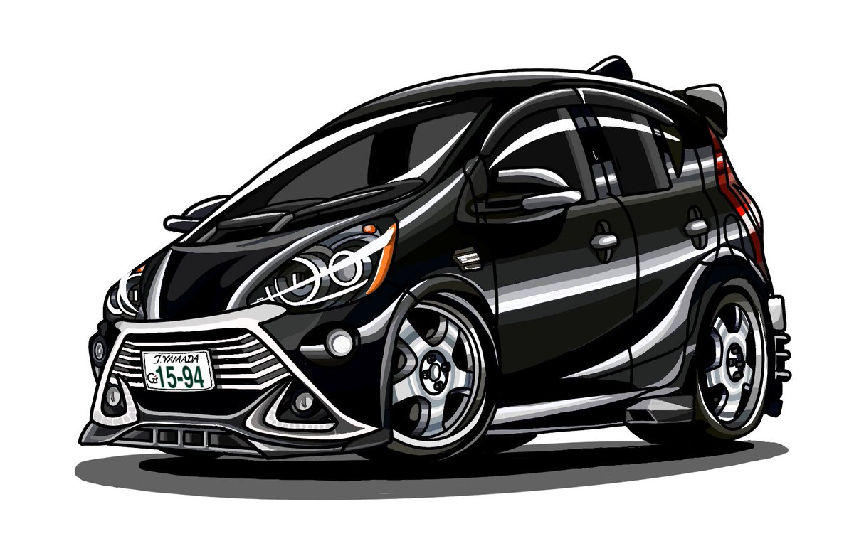 ゾウ على تويتر 車のイラスト プレゼント アクア カスタムカー イラスト 航空機と車 のイラストレーターさんにお世話になっている友人のアクアgsをプレゼントするのに描いて頂きました 色々とカスタムされたgsを細かなところまで描いて頂き友人も感動していました