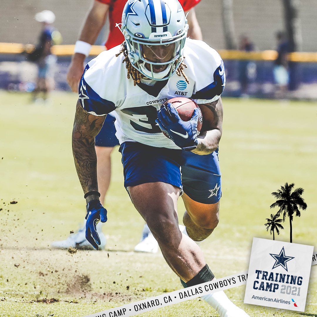 dallascowboys's tweet photo. Today was a GREAT DAY! 😁

#CowboysCamp | #FootballisBack https://t.co/XpyObMBQbp
