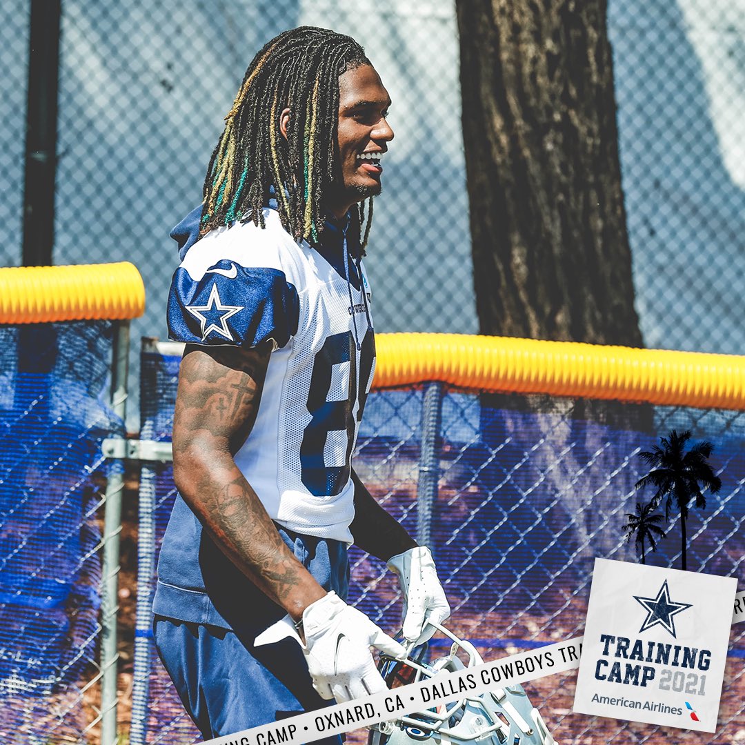dallascowboys's tweet photo. Today was a GREAT DAY! 😁

#CowboysCamp | #FootballisBack https://t.co/XpyObMBQbp