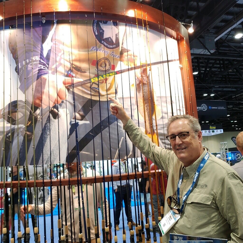 At the International Sports Fishing Trade Show, better known as I-Cast.  This is where both National &amp; Worldwide Companies meet and exchange ideas.  Look at what I found at the St. Croix Rod Booth.  The MISD FISHING TEAM proudly displayed for all the Fishing World to see!