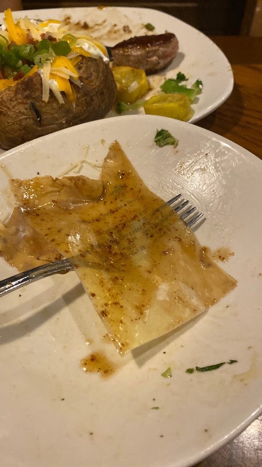 MeatsBurner's tweet photo. Went to my favorite restaurant @Outback after my local Cici’s happened to be closed and I got this receipt served underneath my meal. We will NOT be back (except for the occasional take out bloomin onion) https://t.co/MUTtUnN94R