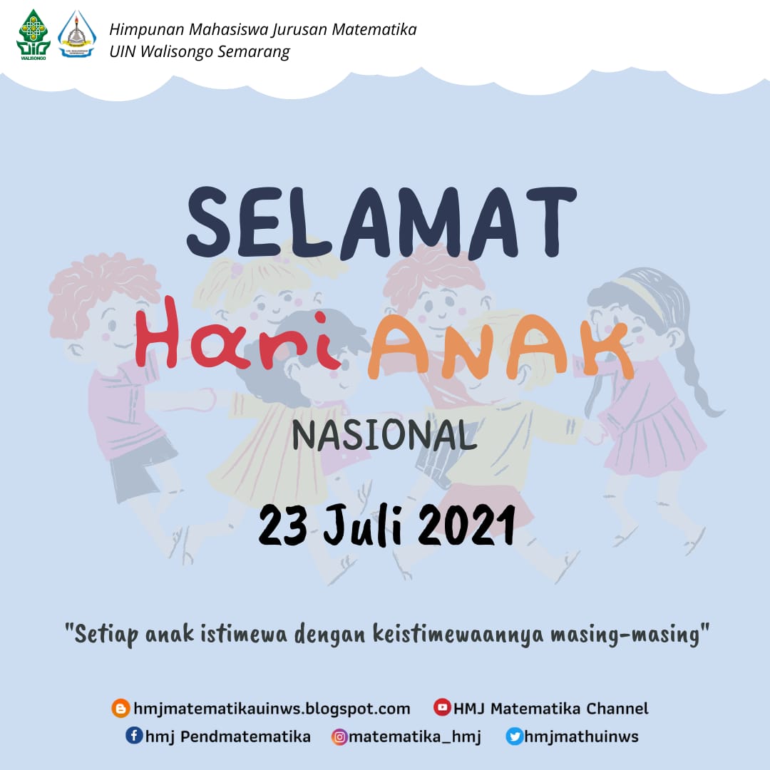 hmjmathuinws's tweet photo. selamatt hari anak nasional untuk anak-anak hebat generasi penerus bangsaa (´ε｀ )♡ https://t.co/7hI99rwvkz