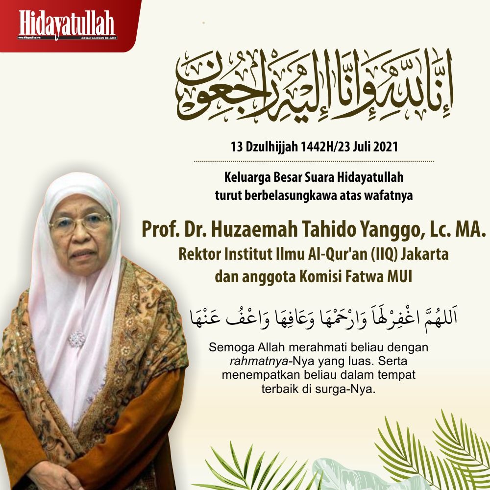 mjlhidayatullah's tweet photo. Keluarga Besar Hidayatullah Media,  kehilangan ulama wanita yang sangat dihormati. Rahimahullah Prof. Dr. Huzaemah Tahido Yanggo, selain anggota dewan fatwa MUI, juga pakar Fiqih. Wanita Indonesia pertama yang mendapat gelar doktor dari. Un. Al Azhar, Kairo. https://t.co/7wK8HS6ckA
