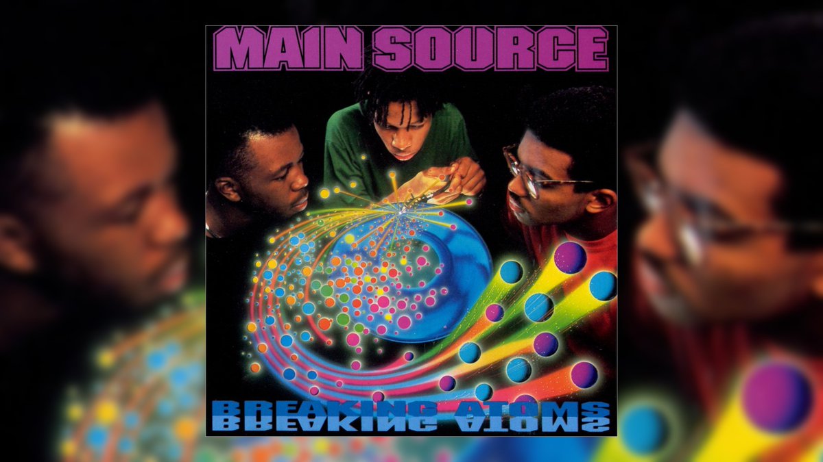 Albumism's tweet image. What's YOUR favorite song from #MainSource's classic debut album 'Breaking Atoms' (1991), originally released 30 years ago this week? Check out our retrospective tribute + listen to the album here: bit.ly/2Umgt86