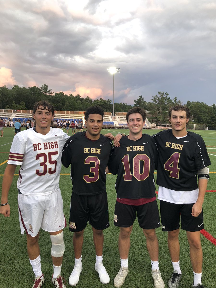 Shoutout to our 2021 Seniors ( Jamie Horton, Carter Rice, Mike Ryan, Vincent Horton, Louis Timmins (not pictured)) that competed in the <a href="/bostonlaxnet/">BostonLax</a> All-American game. It was great watching the best in New England showcase their talents. Way to represent the program!  <a href="/BCHigh/">Boston College High School</a>