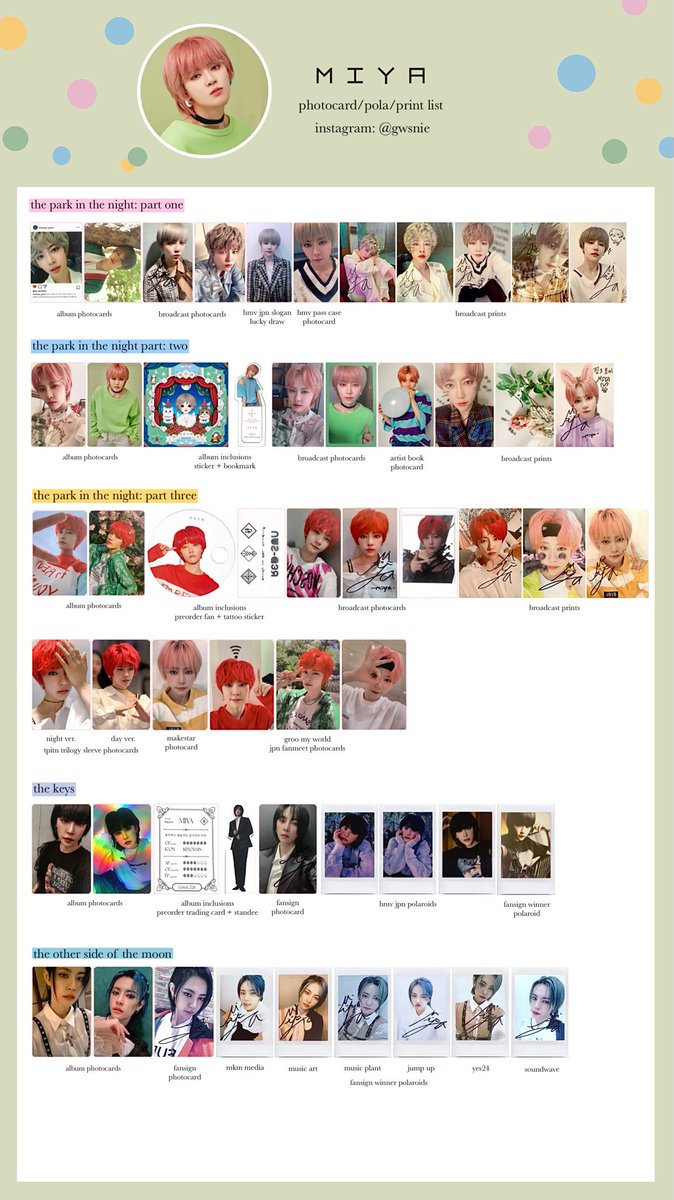 Ioveinspace's tweet photo. (공원소녀 포카) Updated GWSN PHOTOCARD LIST/TEMPLATE 포토 카드리스트 갱신된 

Broadcast (공방) + Fansign (팬싸) cards
Photo print (인화사진도) + Fansign pola (팬싸폴라)

HQ 🔗: https://t.co/S2FbMakY1g

#GWSN #공원소녀 #미야 #서경 #서령 #앤 #민주 #소소 #레나 #公園少女 https://t.co/s5eB9rll3b