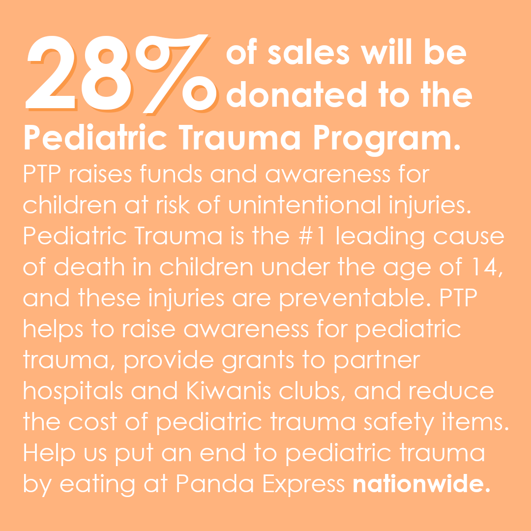 d05ncorgis's tweet photo. Hey Corgis 🐾! Order online at any Panda Express on July 29 and help support the Pediatric Trauma Program! PTP helps raise awareness for pediatric trauma, one the leading cause of death for children under the age of 14. https://t.co/RpPQoistIQ