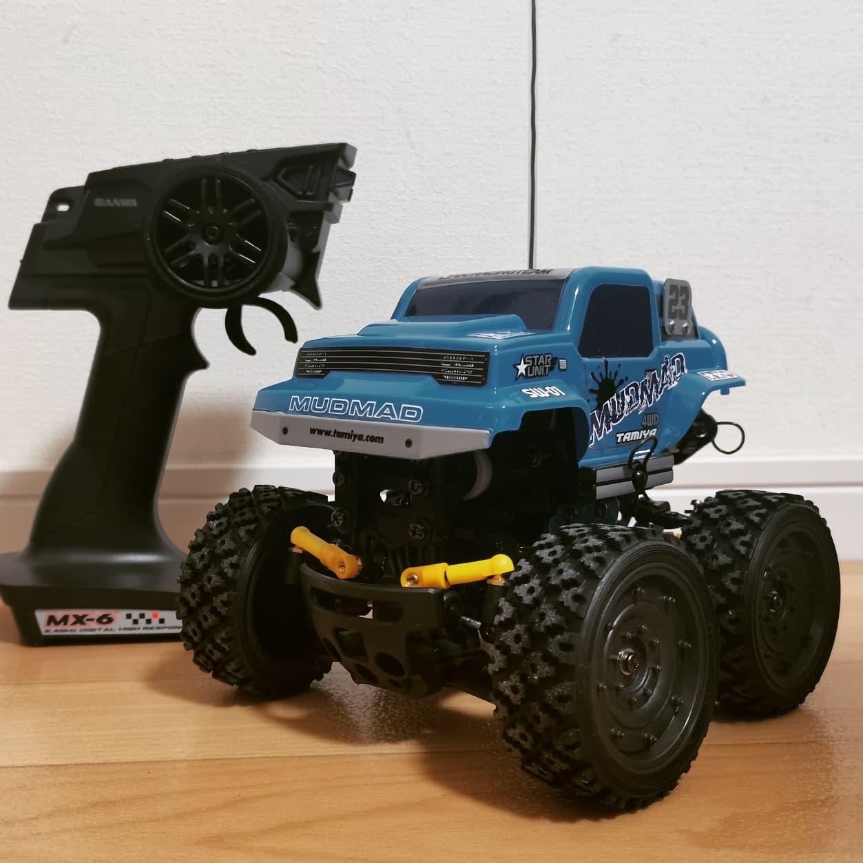 TAMIYA MUDMAD ラジコンカー 青 sw-01（ラジコン専門店 洛西