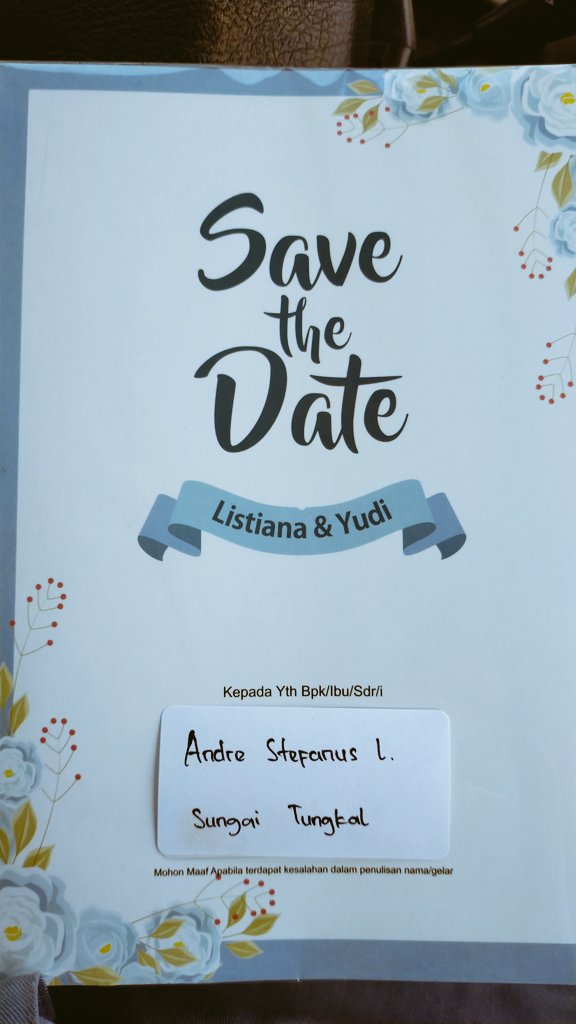 AndreasStevanu8's tweet photo. Akhirnya ya nama kita bisa satu undangan. https://t.co/nnmgKjiuIE