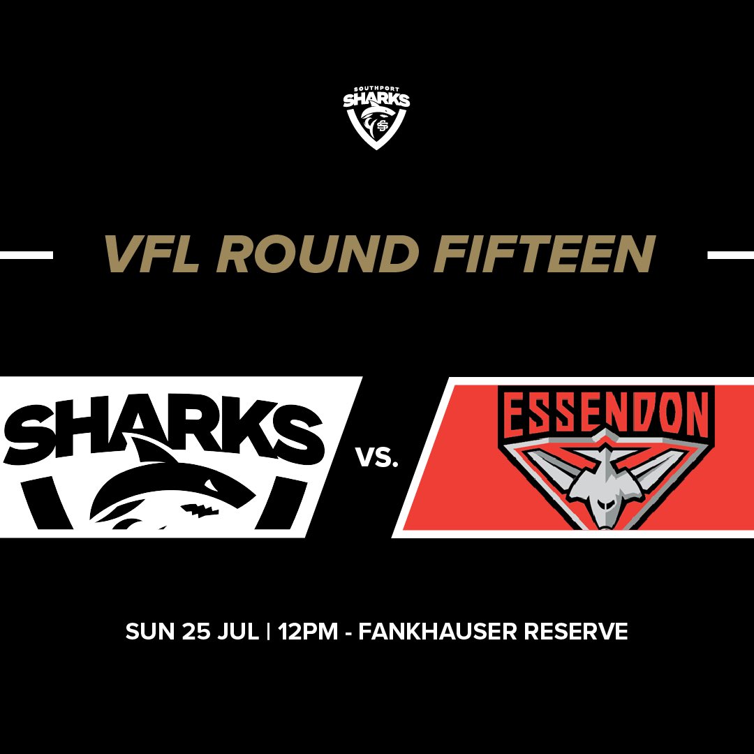 This weekend we take on <a href="/essendonvfl/">Essendon VFL</a> at home! 🦈