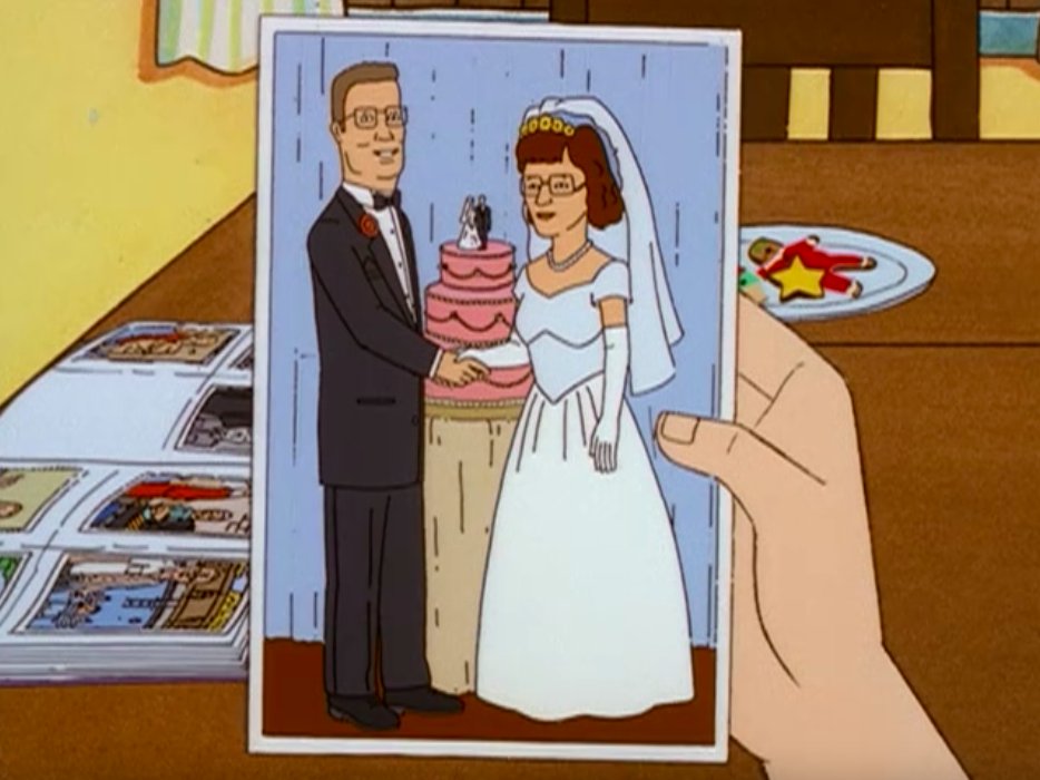 KOTHQOTD's tweet photo. "If you splice grandpa's head over yours in the wedding photo, it'll look like dad and grandpa are shaking hands!" https://t.co/Zsz9Oo8Hn6