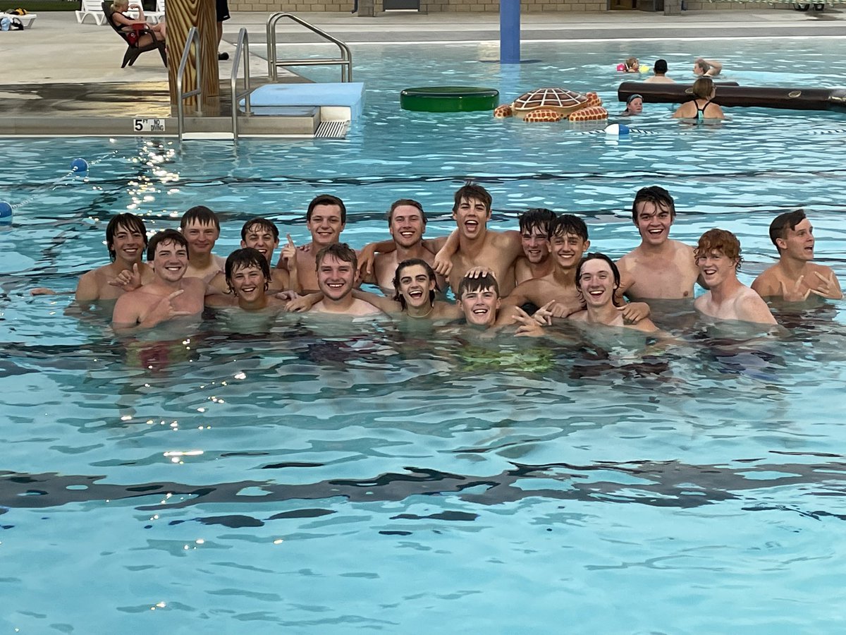 TecumsehPost2's tweet photo. Tecumseh Legion getting in a “swim workout” before our Senior area tournament in Hebron! https://t.co/4Vk6gi7rcC