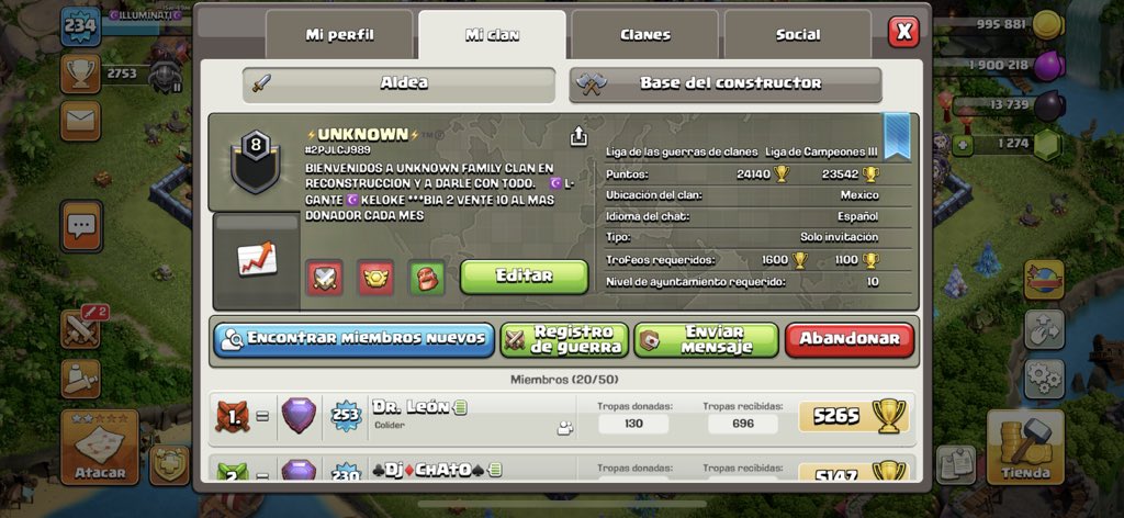 BUSCAN DONDE HACER LOS JUEGOS UNETE Y SI LLEGAS ENTRE LOS 10 en hacer 4 mil puntos abran 5 pases de oro para sortear 

⚡️UNKNOWN⚡️™️®️ link.clashofclans.com/es?action=Open…