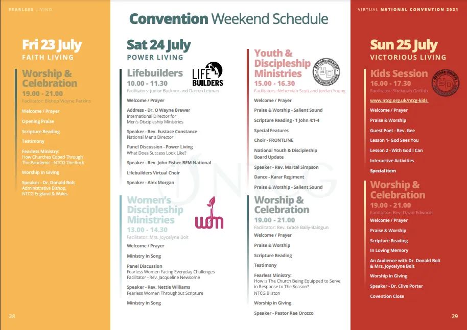 FEARLESS LIVING....
    FEARLESS WOMEN
        FEARLESS MEN
            FEARLESS YOUTH
For the schedule and full programme head over to ntcg.org.uk/event/national…