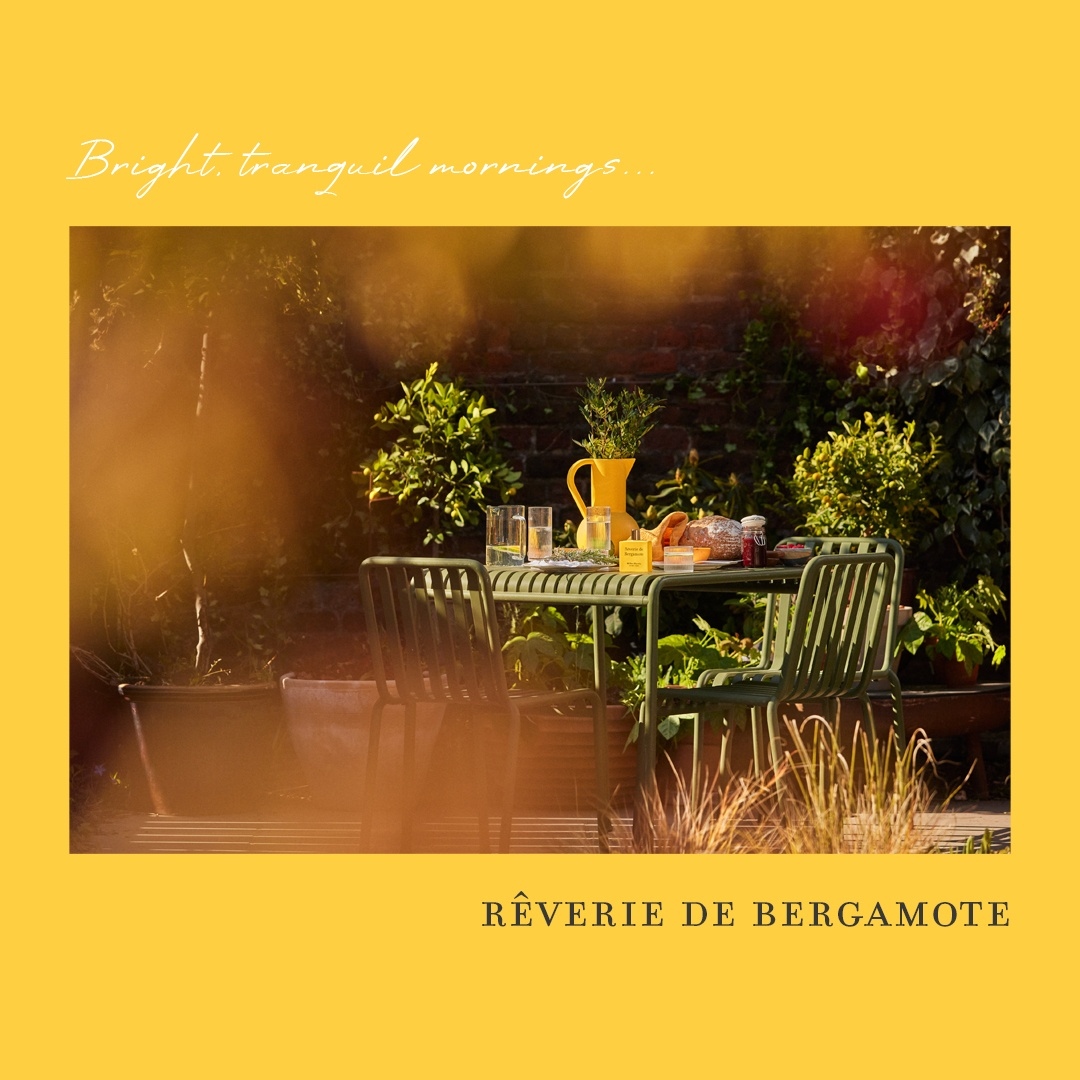 Briefed at the end of the summer with a world still in flux, we wanted to focus on the positives of the summer of 2020. The gardens and green spaces of our homes. To the culture of music, podcasts and books, to which we all so heavily relied on.

 #RêveriedeBergamote