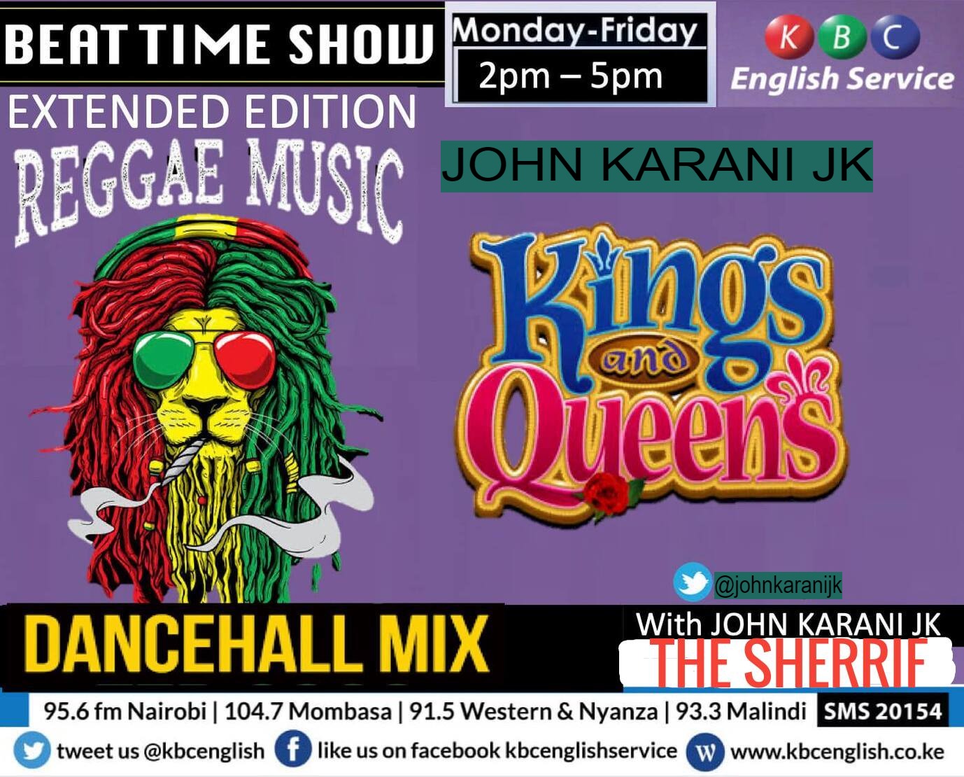 KBC English Service on X: Put on your Gideon Boots and Khaki Suits for a  Classical Reggae Journey. Dancehall Kings and Queens 4pm - 5pm with your  New Sherriff in town John