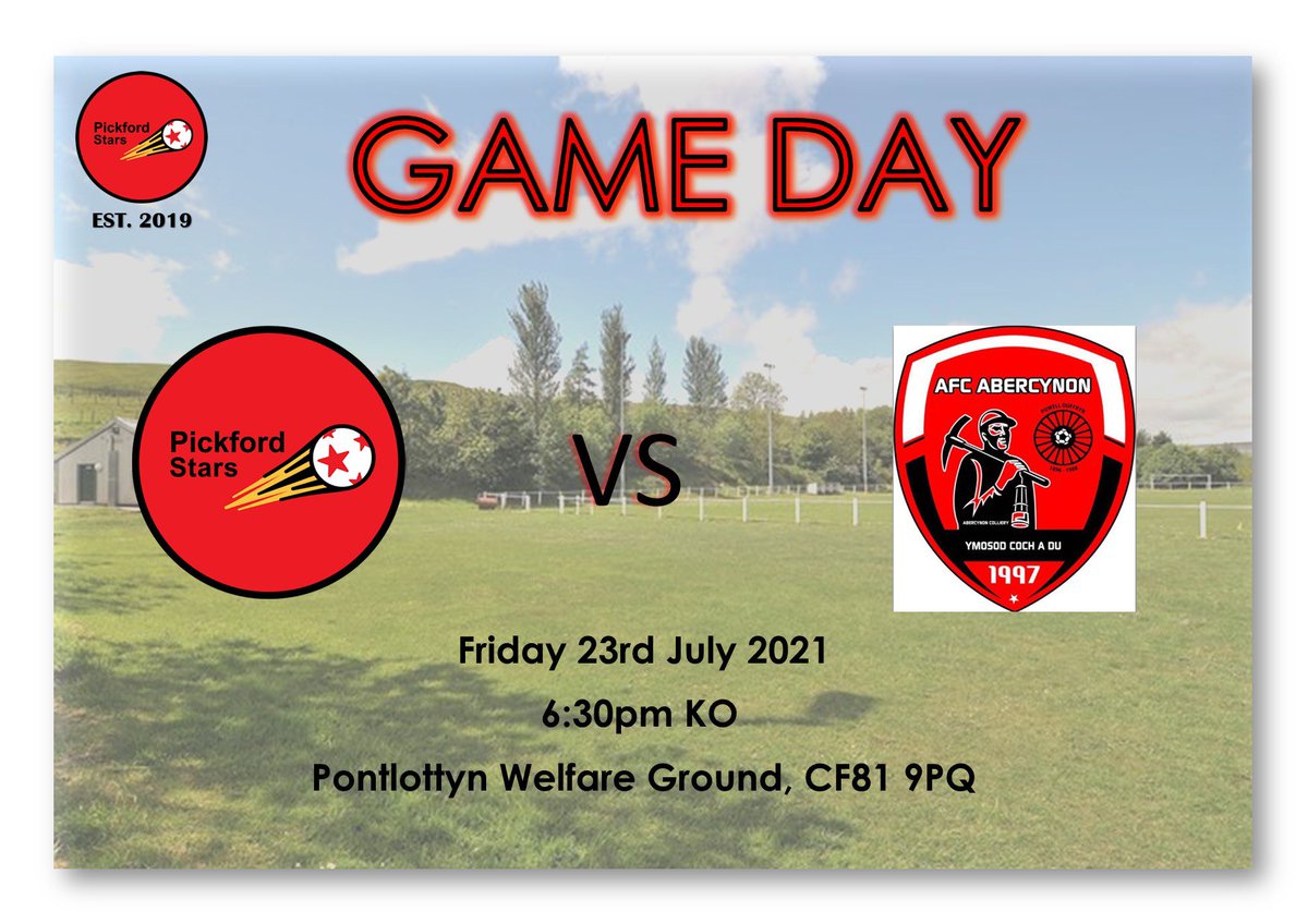PickfordStarsFC's tweet photo. ⚽️ GAME DAY ⚽️
Last pre season friendly match this evening before the season begins!!
Come on the Stars ✨🤞🏼
🆚 @afcabercynon97
🏟 Pontlottyn Welfare Ground, CF81 9PQ
⏰ 6:30pm KO
#UppaStars #JustForJake ❤️ https://t.co/1aOlS4Omz9
