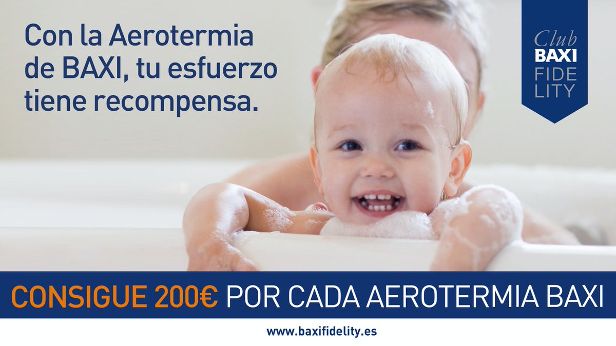 BAXI_ES's tweet photo. ¡Instalador! Recuerda que tienes hasta el 31 de agosto para conseguir 200€ por cada compra de aerotermia BAXI. Con #BAXIFidelity, ¡tu esfuerzo tiene recompensa!

Regístrate o inicia sesión en BAXI Fidelity y sube tus facturas aquí 👇https://t.co/6XJcJjgu3h https://t.co/XDM1wurJkj