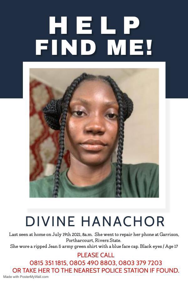 She went to repair her phone at Garrison and since then she hasn’t returned. Pls Make this go viral so we find her or someone that knows where she at 🙏🏿RT