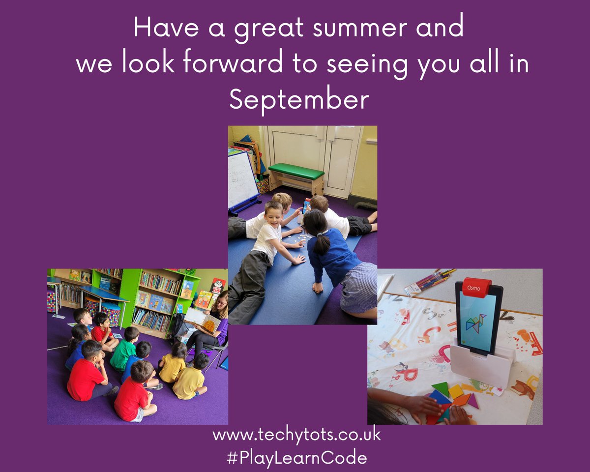 TechyTotsSutton's tweet image. What a great half term we have had, lots of fun & learning. Thank you to all our parents and schools that have supported us this year!!
Have a wonderful Summer Break & we will see you in September
#PlayLearnCode
#schoolsoutforsummer #codingforchildren #school #sutton #cheam